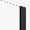 NEW TRENDY Kabina prysznicowa SMART BLACK 1D prostokątna U 130x80x200 szkło czyste 8mm Active Shield 2.0 - UCHWYT RELING EXK-6654